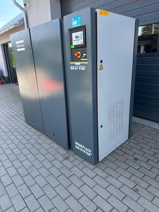 KOMPRESOR ŚRUBOWY  Atlas Copco  GA37 VSD 37KW  7,25 m3/min Falownik