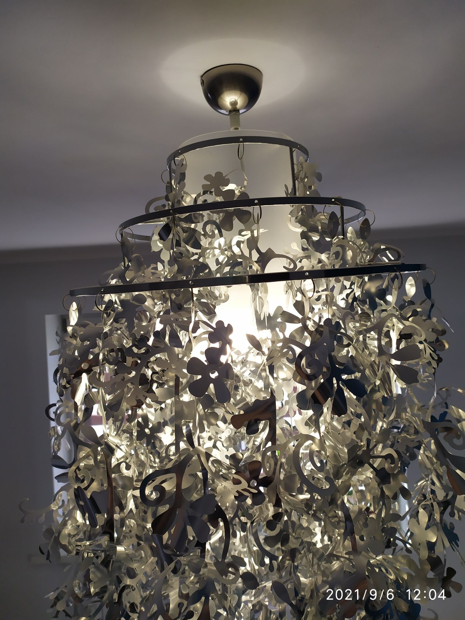 Lampa wisząca Primavera srebrna Glamour