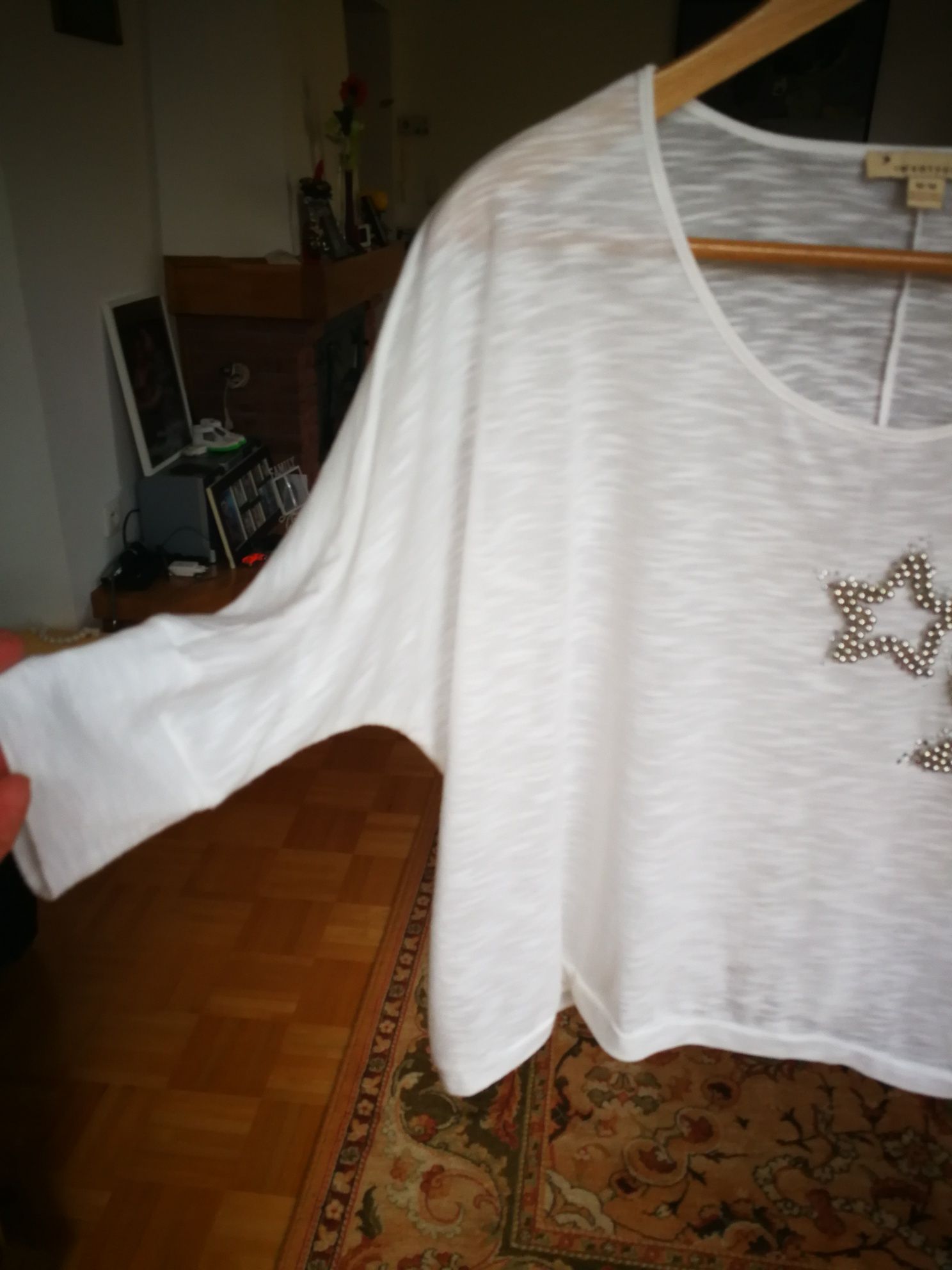 Bluzka damska biała rozmiar M oversize.