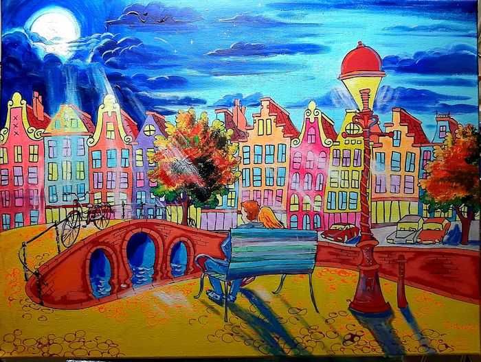 Quadro "Starry night in Amsterdam" de Daniel Polyakov