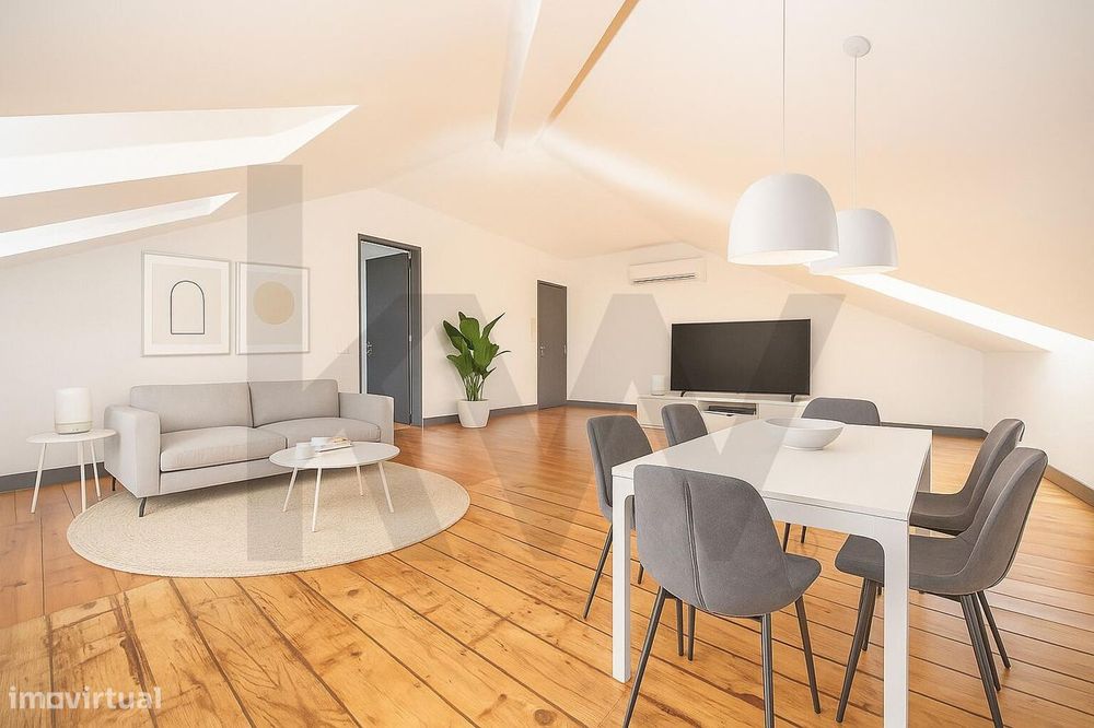 Espaçoso Apartamento T1 na Rua do Lumiar para arrendar – 85 m2 de Conf