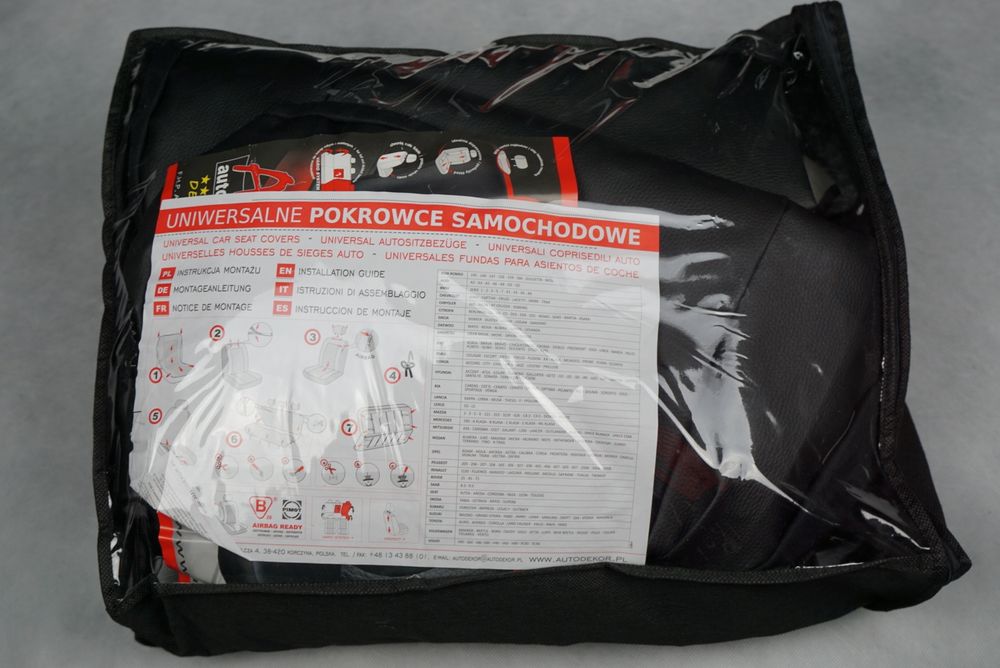 Pokrowce samochodowe z ekoskóry - Komplet - Uniwersalne