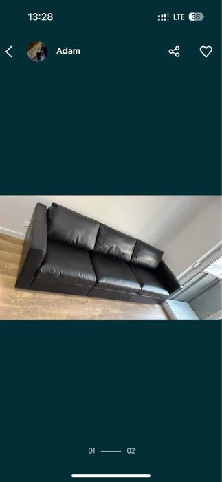 Sofa 3-osobowa z szezlongiem z funkcją spania Vimle