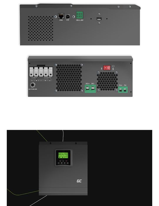 Інвертор гібридний Green Cell 24v 2 кВт 4 кВт Сонячний ПОЛЬЩА ДБЖ