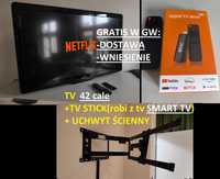 TV Philips 42" cale + TV STICK ( ANDROID SMART TV ) + Uchwyt ścienny