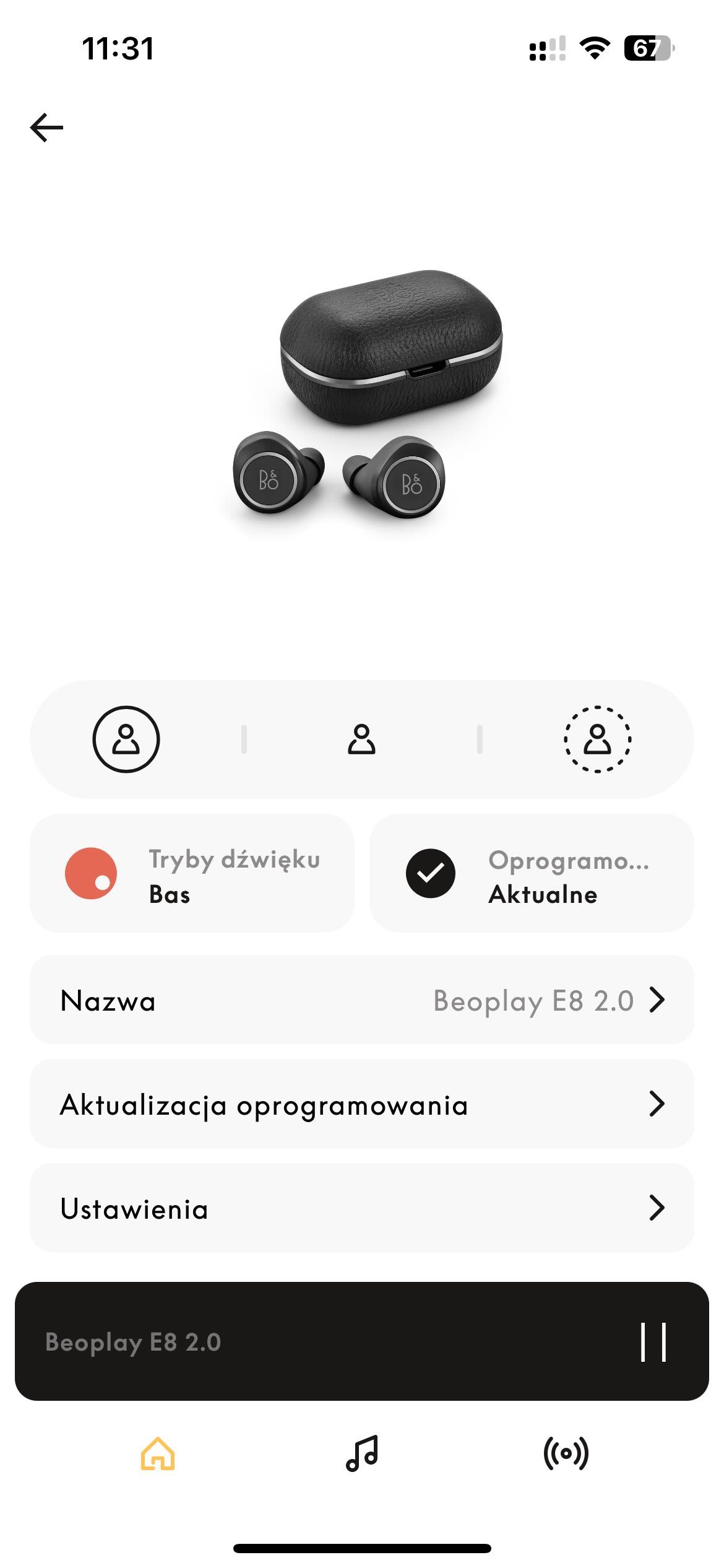 Słuchawki bezprzewodowe Bang&Olufsen E8 2.0