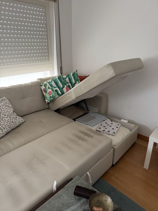 URGENTE - Sofa Chaise Long + Cama Casal com Arrumacao