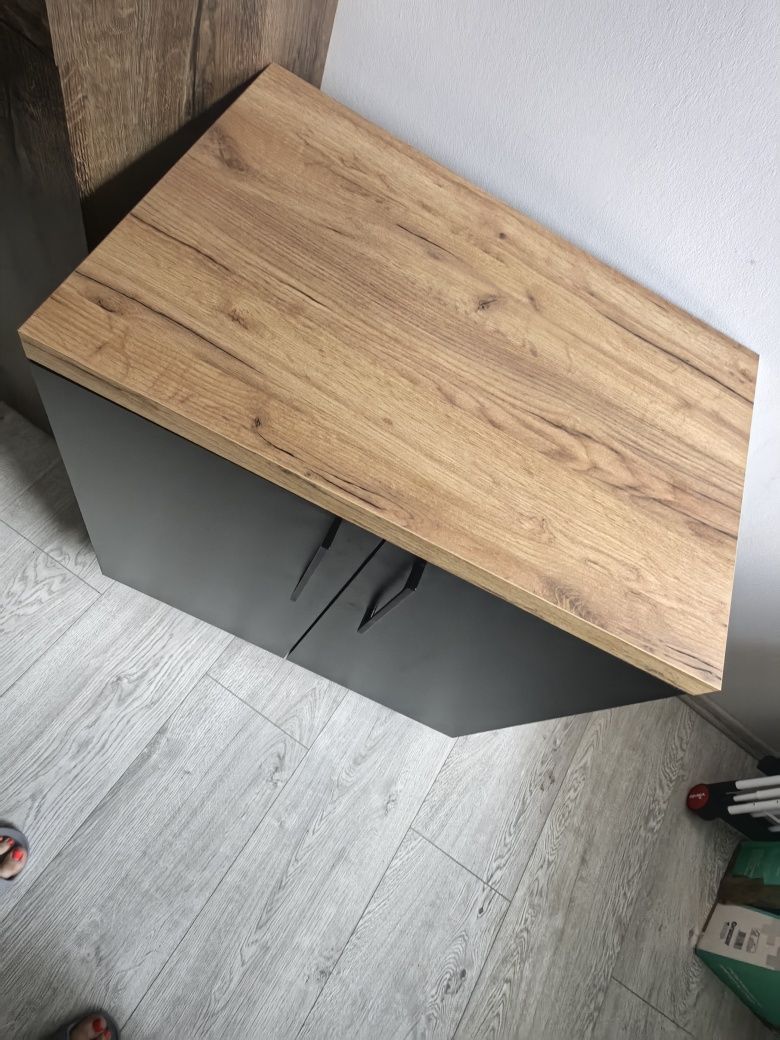 Szafka pod umywalkę nablatową cichy domyk do łazienki. Stojąca. Modna