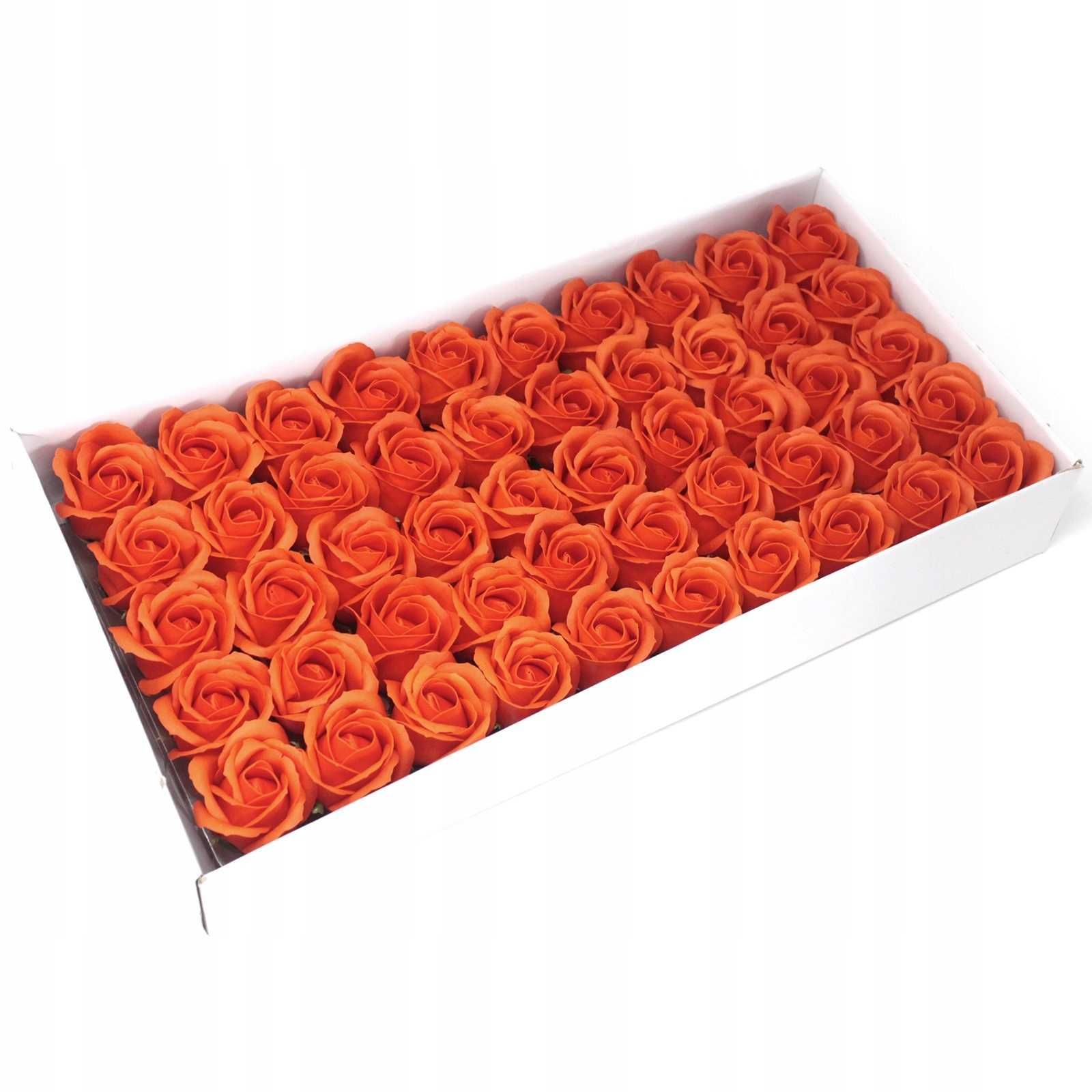 Róża Mydlana Słonecznopomarańczowa _BOX_50 sztuk