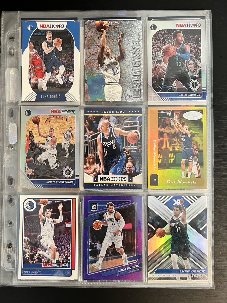 Karty NBA 75 szt Dallas Mavericks Luka Doncic,  Kidd, Dirk Nowitzki