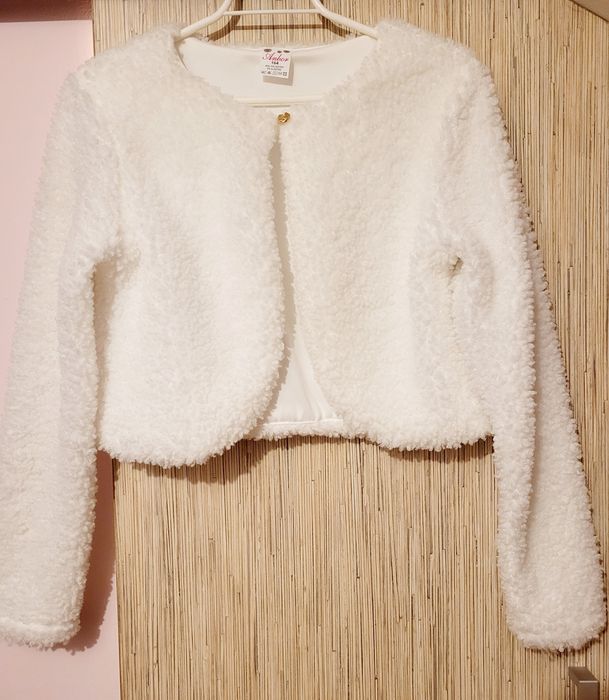 Komplet komunijny alba, buty, wianek, bolerko, sukienka