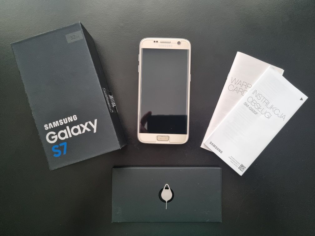 Samsung Galaxy S7 Gold + pudełko + kluczyk + dokumenty