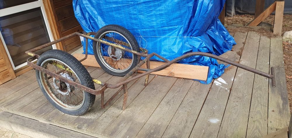 Wózek transportowo-ogrodowy koła od motoroweru