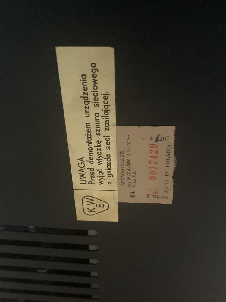 element zestawu  wzmacniacz PA-2801 unitra fonica