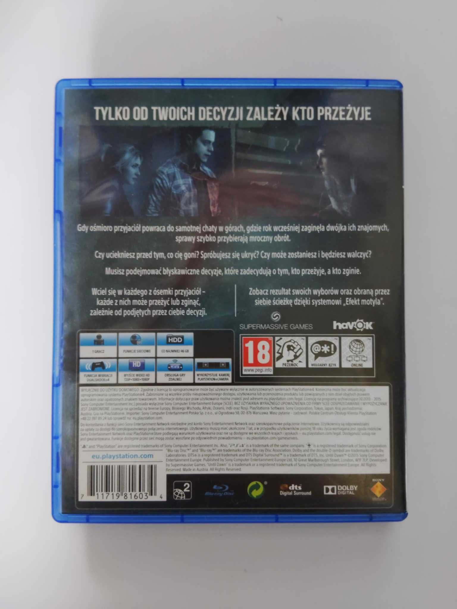 Until Dawn PS4 Polska wersja Premierowa