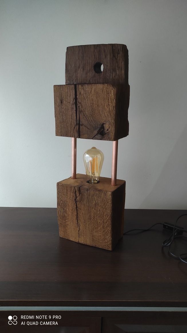 Lampa stojąca  rustykalna handmade Prezent
