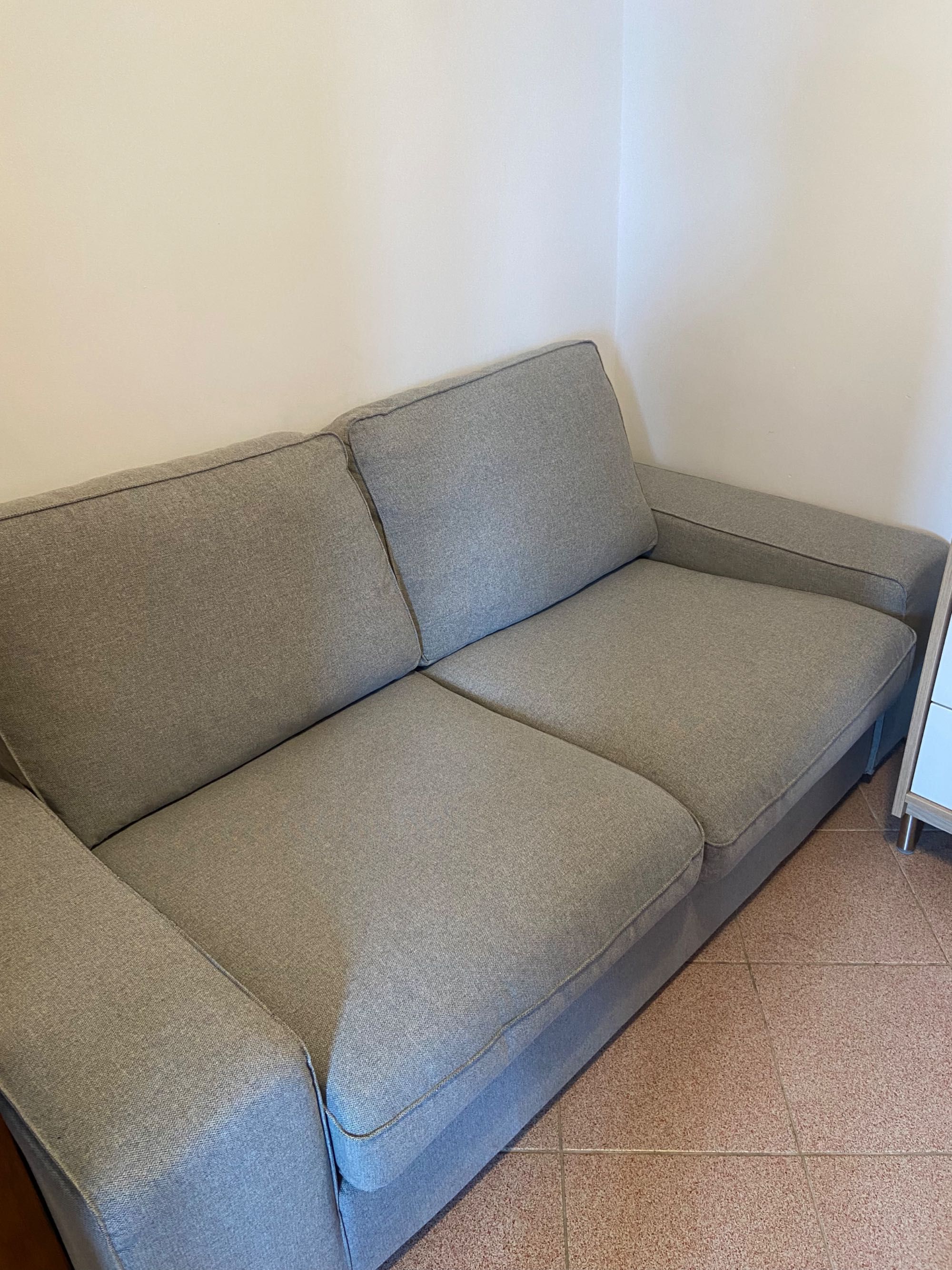 Sofá cinza como novo