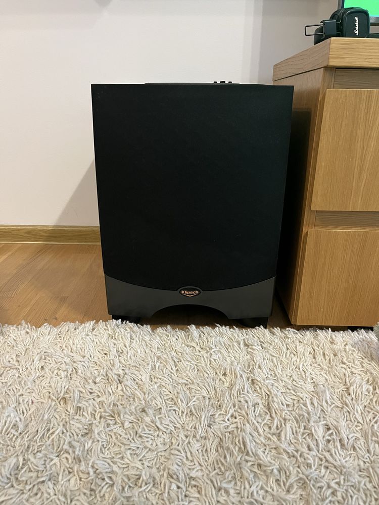 Subwoofer Klipsch RW-10D, Centr Klipsch RC-52. Kino domowe.