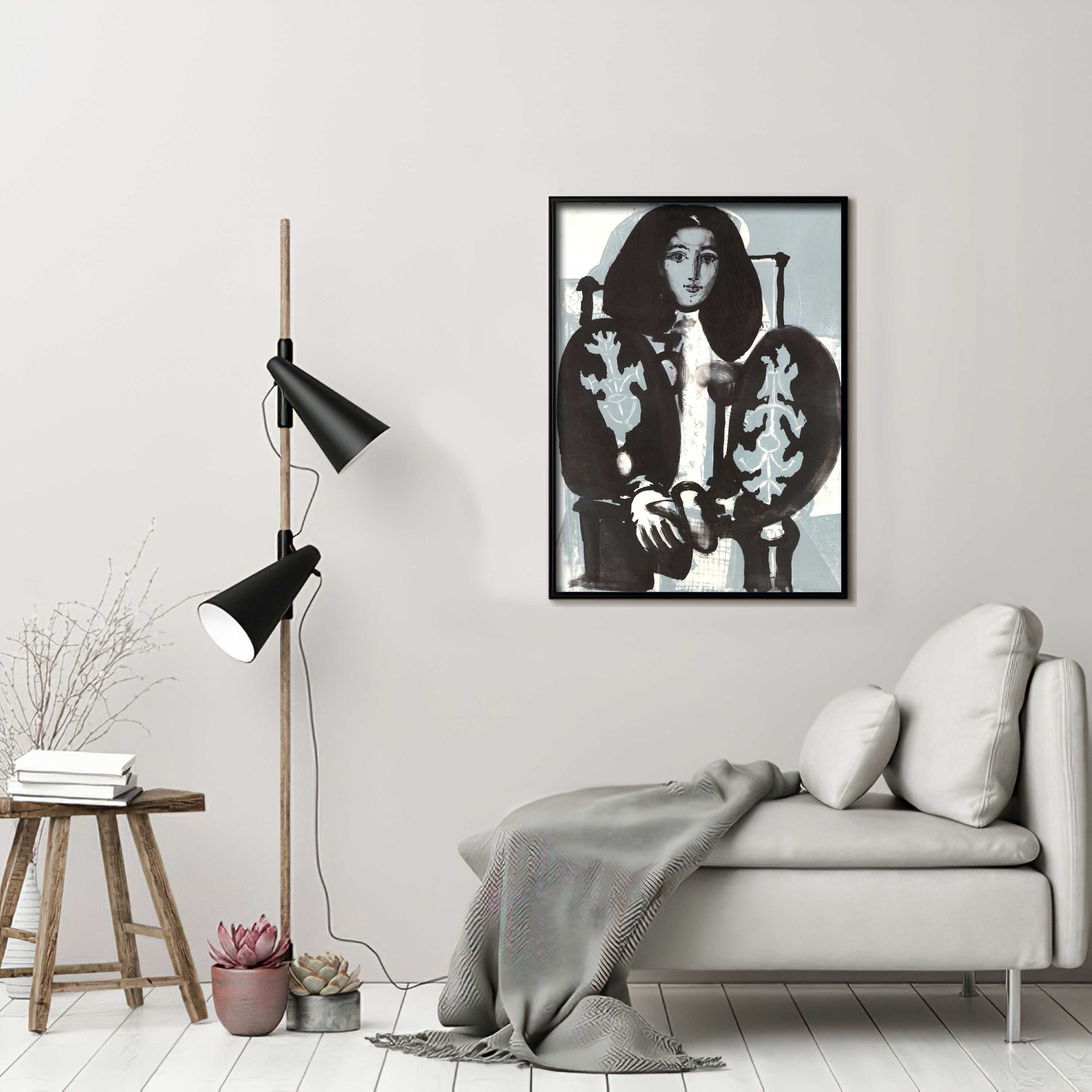 Picasso kobieta siedząca plakat 50x70 cm