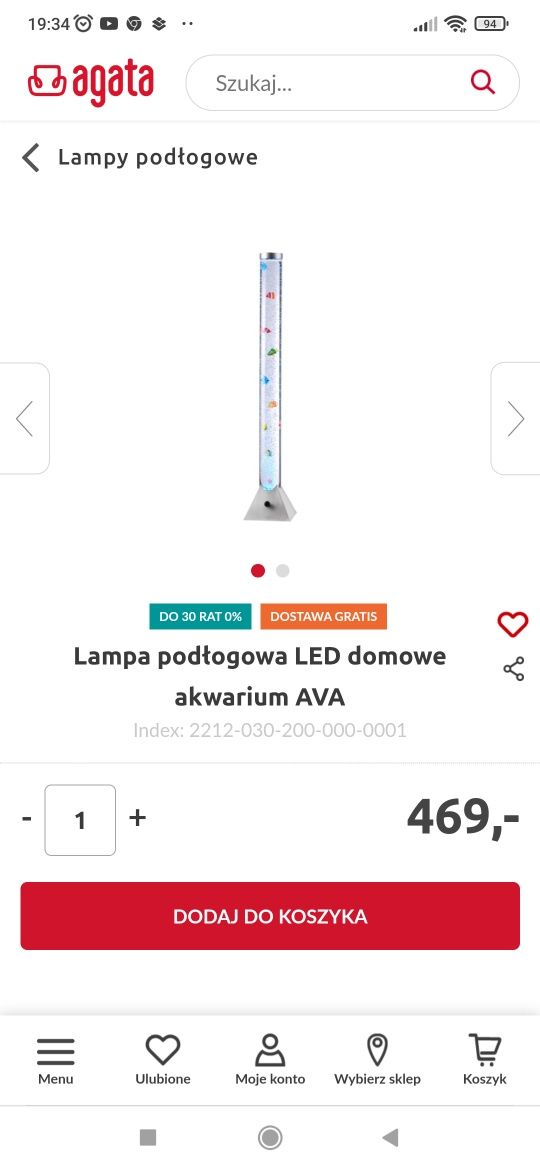 Lampka nocna akwarium