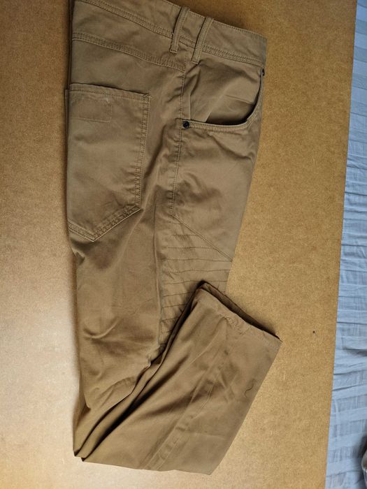 Spodnie męskie 3XL musztardowe 36 super pas100