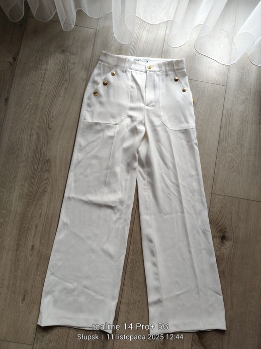 Zara spodnie z wysokim stanem S