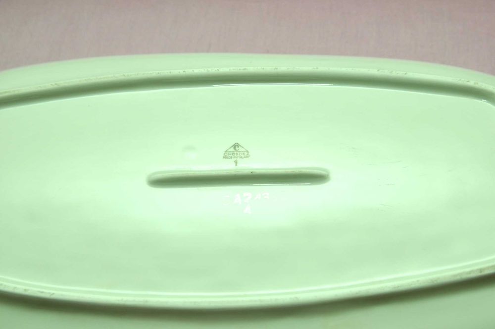 Chodzież duża patera karbowana półmisek Róże PRL Lata 60. 70-te