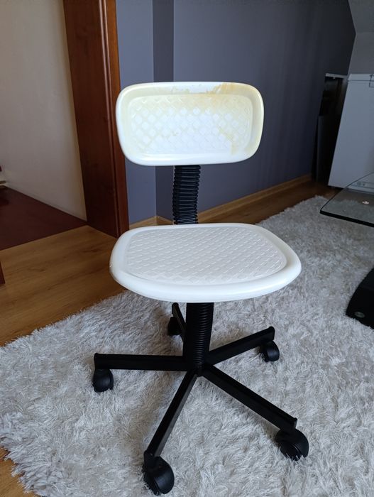 Fotel obrotowy biały ok