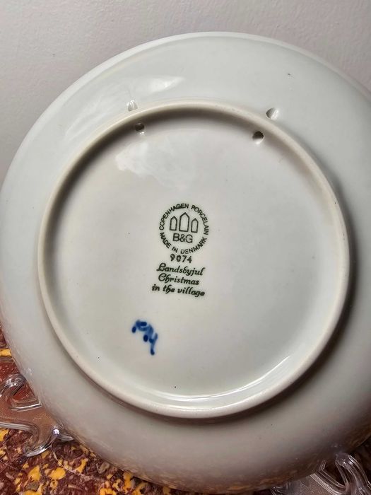 Royal Copenhagen Świąteczny talerz kolekcjonerski 1974 Porcelana Dania