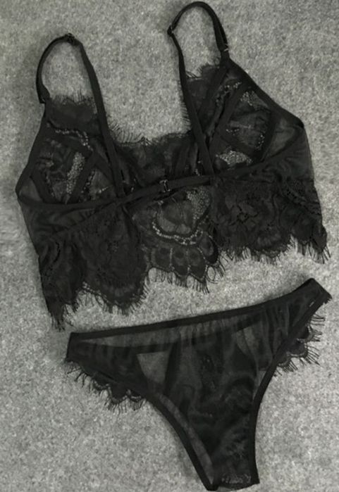 Komplet bielizny biustonosz majtki, koronka