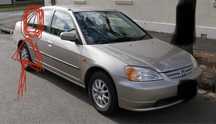 Vidro pequeno honda civic