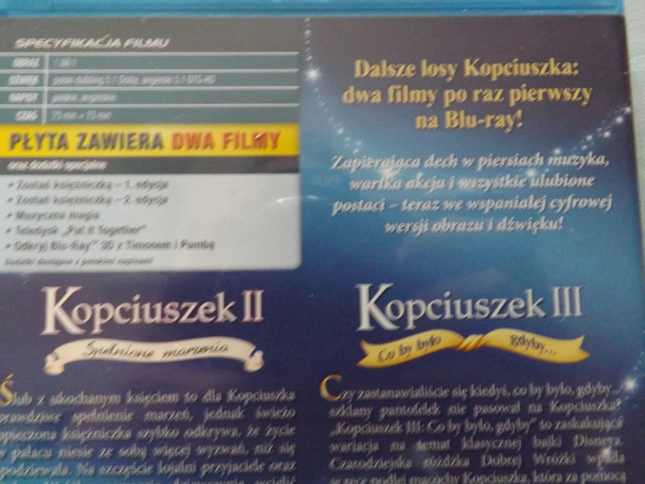 Kopciuszek  3 płyty blu ray trylogia film bajka