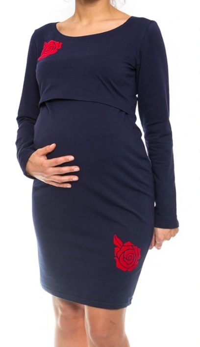 Sukienka dresowa ciążowa i do karmienia rozmiar XL