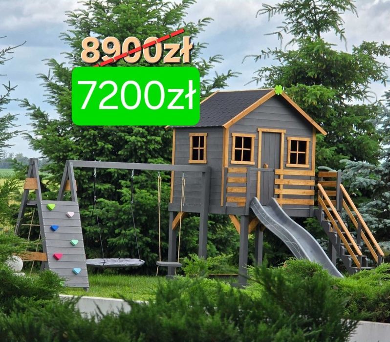 Domek dla dzieci "Prosty" rozmiar XL - plac zabaw
