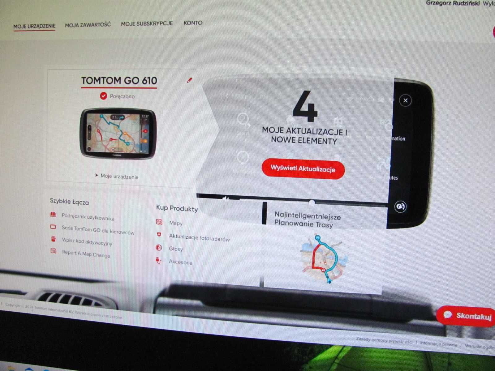 Nawigacja TomTom GO 610 Świat Europa Darmowa aktualizacja - fotoradary