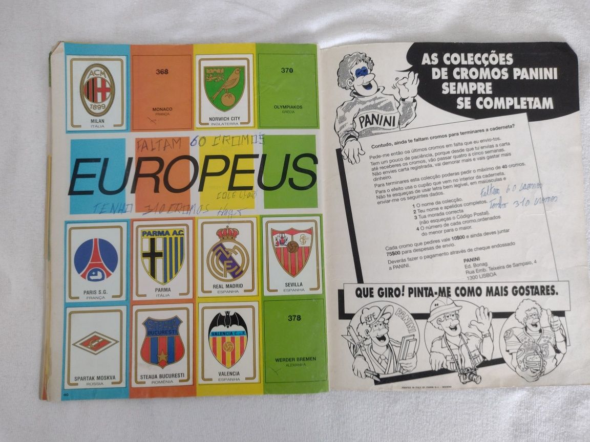 Vendo caderneta futebol 93/94