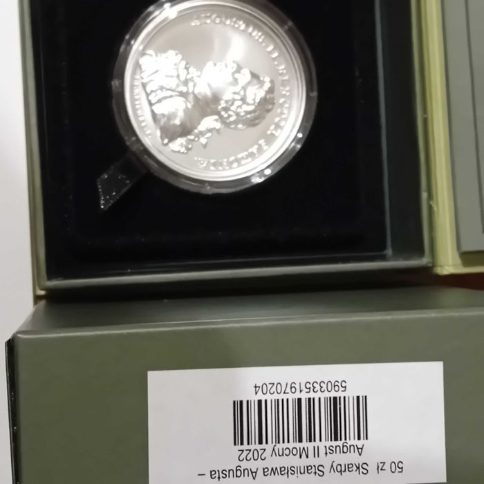 50 zł August II Mocny moneta z 2022 r. - Skarby Stanisława Augusta