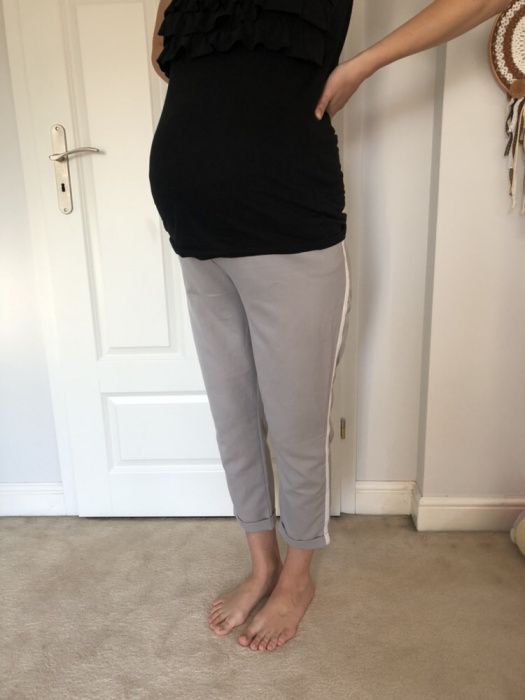Spodnie ciążowe New Look Maternity Billy trouser materiałowe szare 42