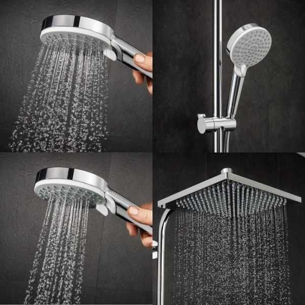 hansgrohe Crometta E 240 1jet Showerpipe Reno, EcoSmart chrom