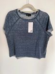 Reserved niebieski crop top z metką