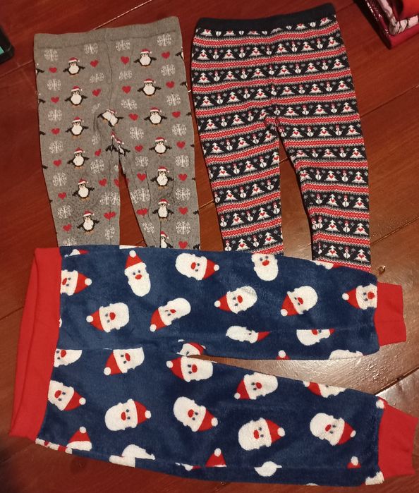 Ciuszki rozm. 110 - 116 zestaw święta Boże Narodzenie Mikołaj choinka