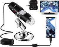 Microscópio digital USB 40X a 1000X, 8 LED