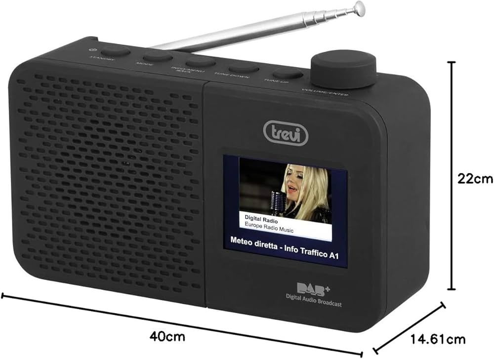 Radio Sieciowo-Bateryjne TREVI DAB 795 R CYFROWE FM LCD CZARNE