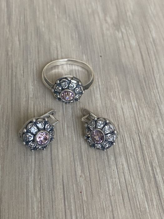 Серебряный набор “Малинка”, Харьковский ювелирный завод.