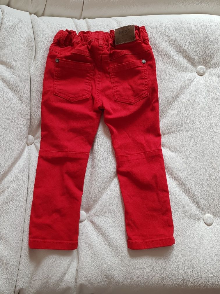 Фирменные красные джинсы Next штаны на мальчика 2г.