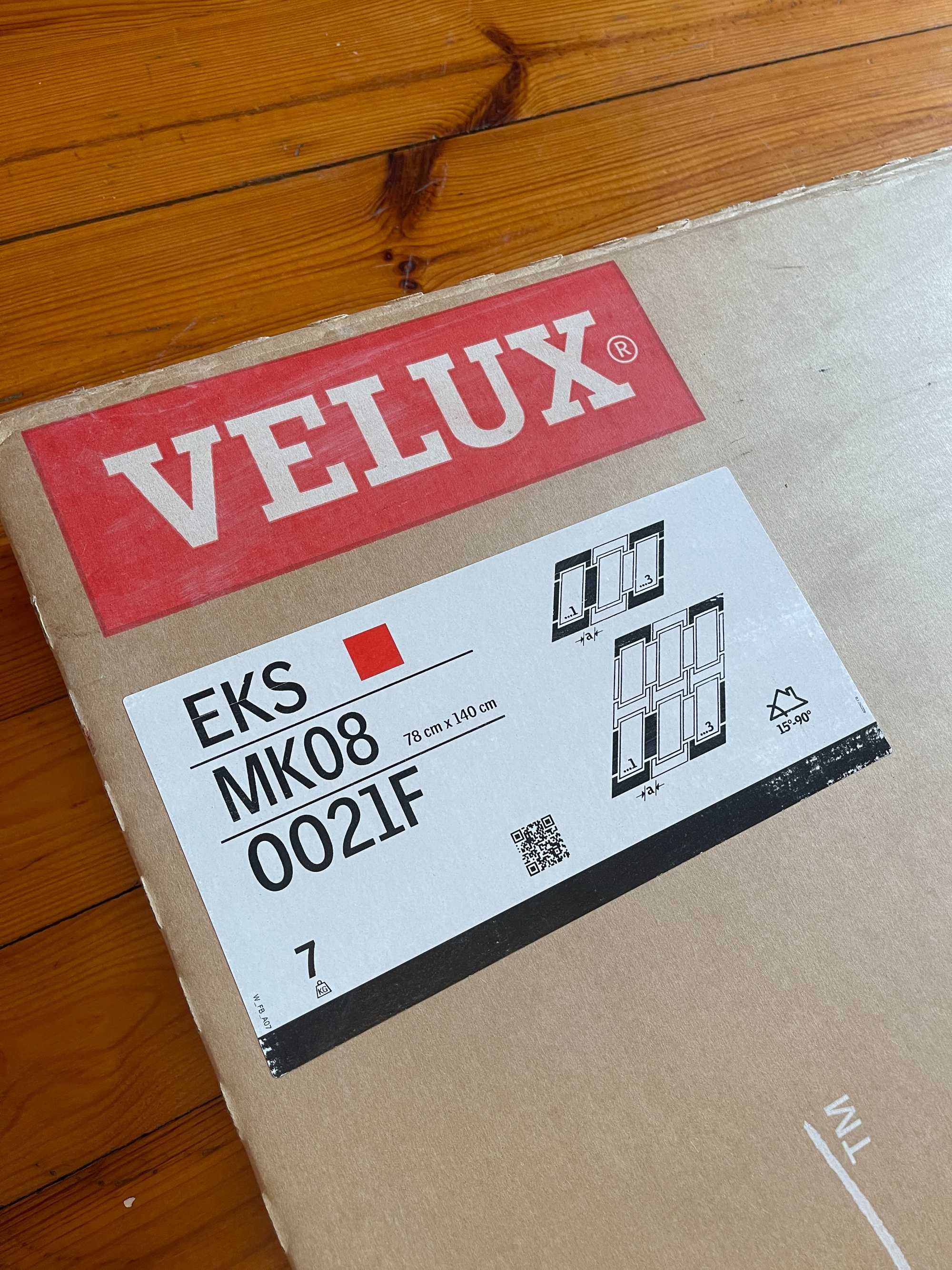 Kołnierz VELUX EKS mk08 0021f (podwójne okna) niskie pokrycie np. gont