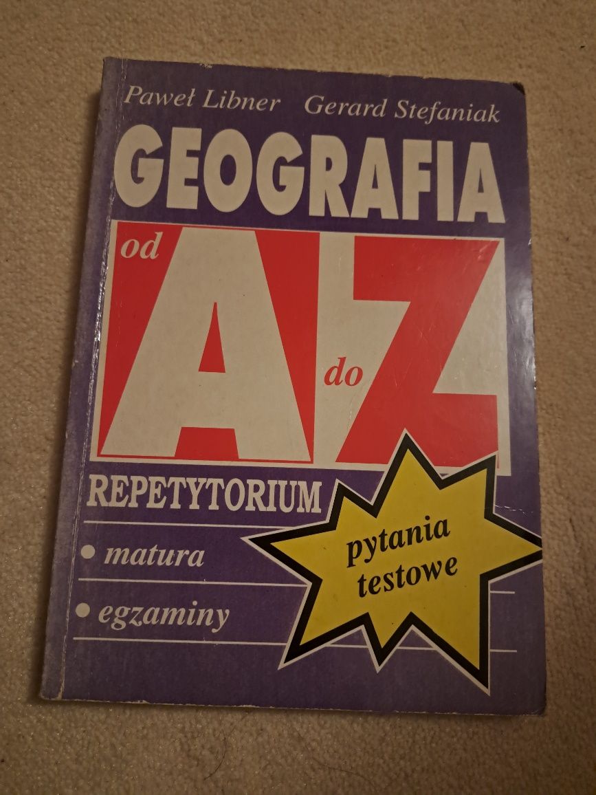 Ksiazka Repetytorium Geografia od A do Z