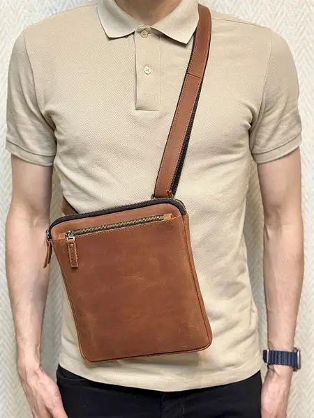 Сумка чоловіча шкіряна планшенка на плече SULLIVAN smvp161-3(22)