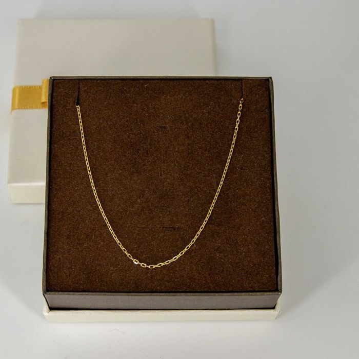 Złoty łańcuszek 585 2,26g 50cm Ankier diamentowany Nowy WYSYŁKA GRATIS