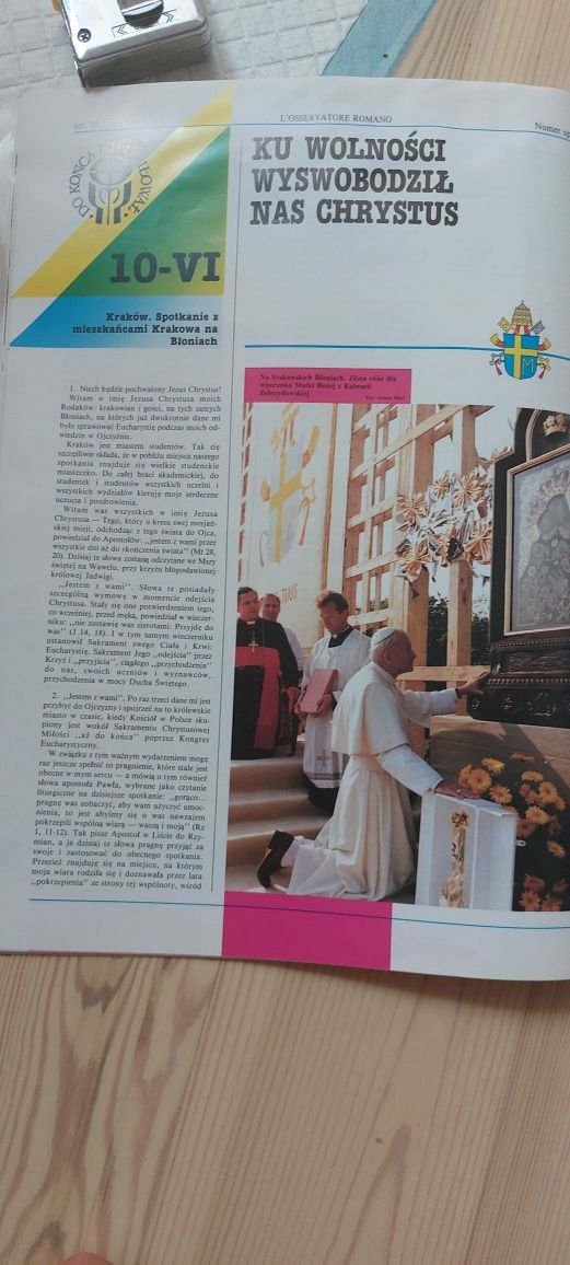 L'osservatore Romano III podróż Jana Pawła II do Polski